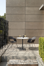 Кресло пластиковое Scab Design Lady B sledge frame, антрацит