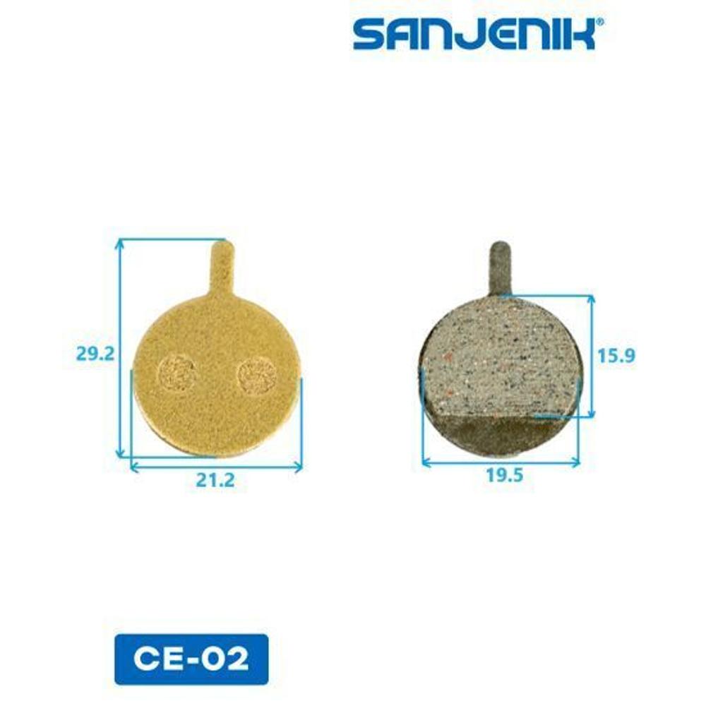 Колодки тормозные керамические Sanjenik CE-02 (21мм) Kugoo M4, Pro, Max Speed, HX, HX Pro, G3
