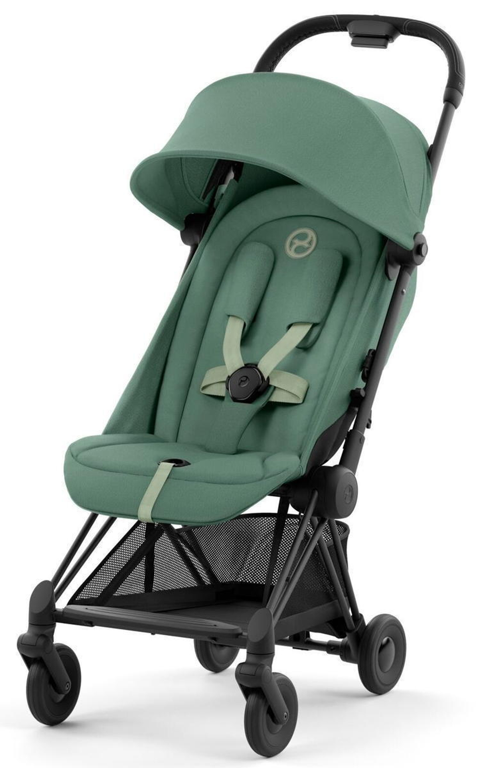 Прогулочная коляска Cybex Coya Leaf Green с дождевиком/Matt Black