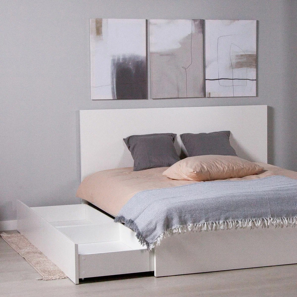 Комплект выкатных ящиков Варма Сэнгбокс, 100*61*26,5 см, белый