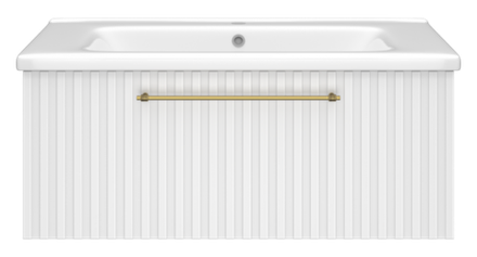 Тумба под раковину Alicante 90 подвесная (белая)