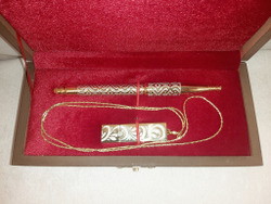 Набор ручка с флешкой "Герб РФ" 32гб (Златоуст)