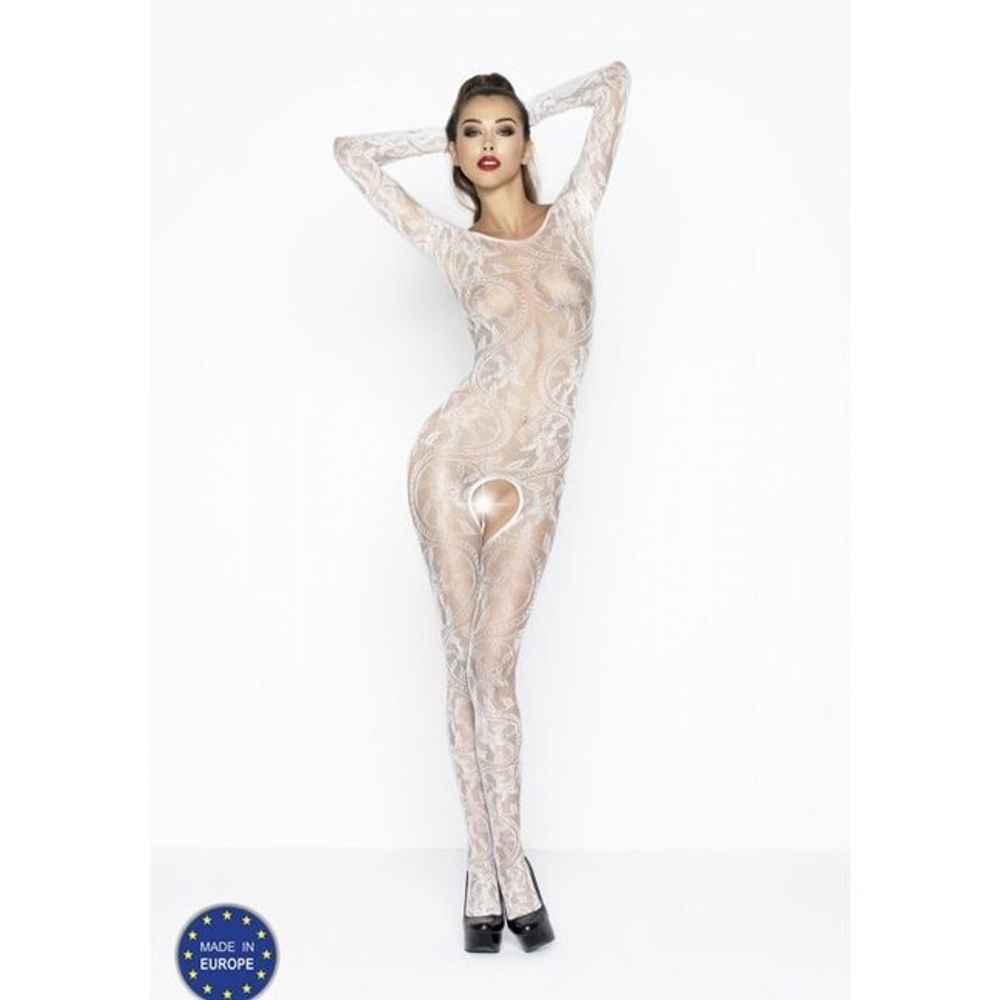 Костюм-сетка с откровенным вырезом , Фантазия Флора , белый , OS (42-46) (Цвет: белый)