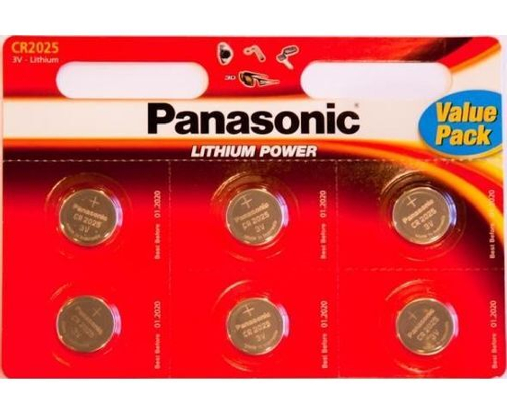 Элемент питания Panasonic CR2025 BL6