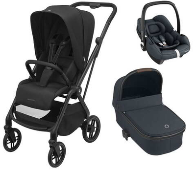 Детская коляска Maxi-Cosi Leona² Oria 3 в 1 с автокреслом CabrioFix Essential graphite 1204390110 Twillic Black/1507750111 Essential Graphite