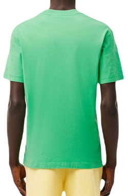Мужская теннисная футболка Lacoste Washed Effect Tennis Print T-Shirt - green