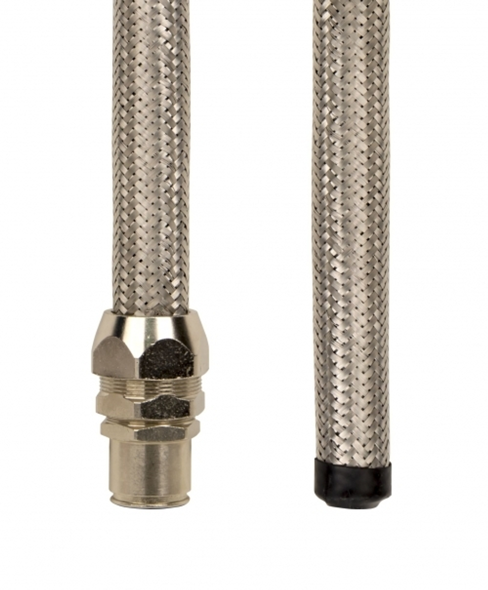 Металлорукав DN 10мм в гладкой EVA изоляции и оплетке из нержавейщей стали, Dвн 10,0 мм, Dнар 15,0, 50 м