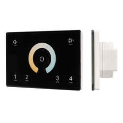 Панель Sens SMART-P81-MIX Black (230V, 4 зоны, 2.4G) (Arlight, IP20 Пластик, 5 лет) 028401