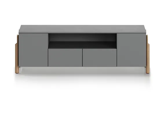 Тумба Basic под ТВ с нишей ширина 170 см (серый)