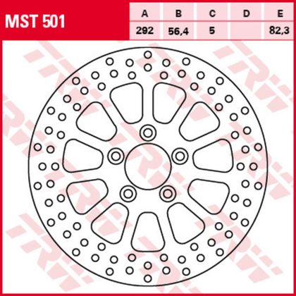 Диск тормозной TRW MST501