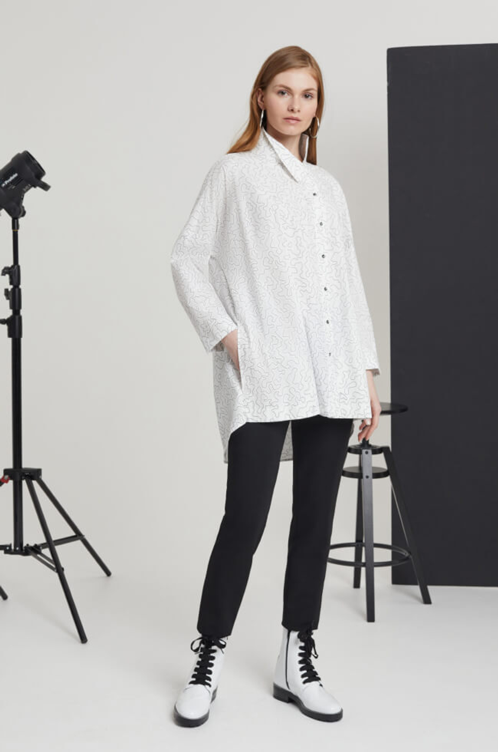 3787 Брюки женские (черный полоска)