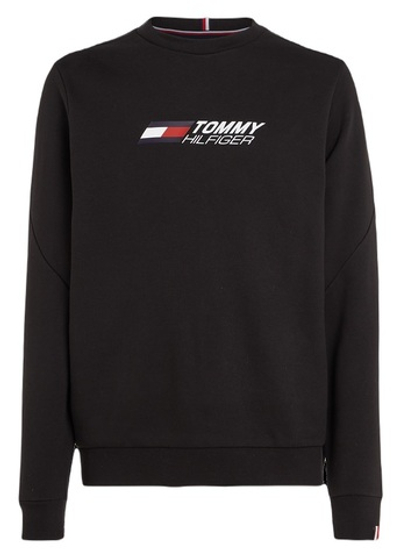 Мужская теннисная кофта Tommy Hilfiger Essentials Crew - black