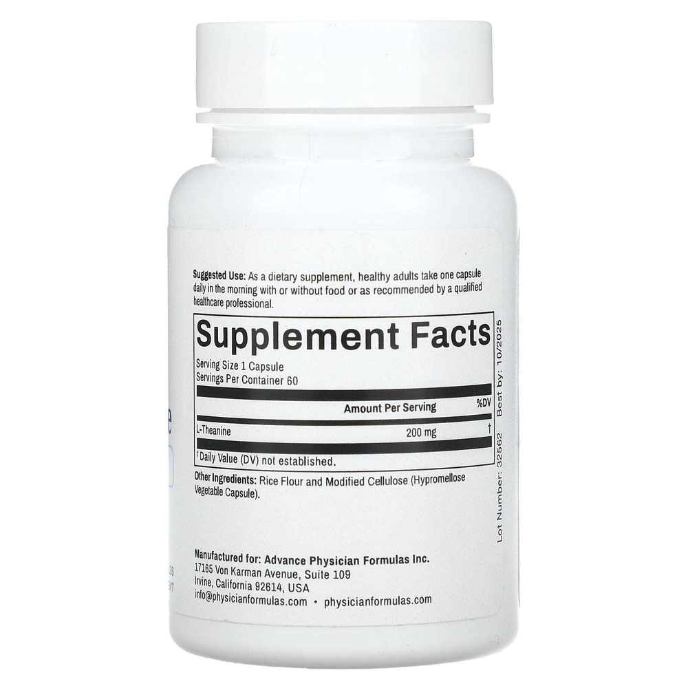 Advance Physician Formulas, L-теанин, 200 мг, 60 капсул