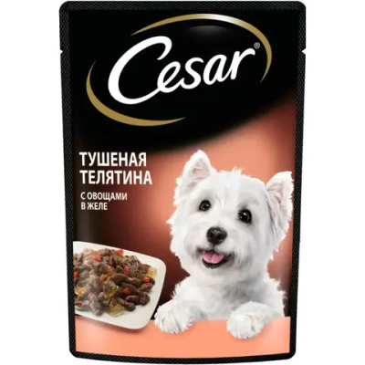 Cesar пауч тушеная телятина с овощами 85гр