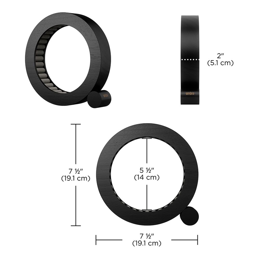 Органайзер для украшений Ferris, Ø19 см, черный