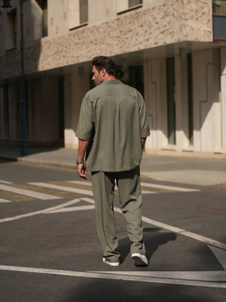 Рубашка с коротким рукавом | olive