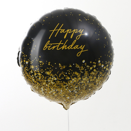 К 18" круг «Happy Birthday» золото