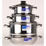 Arian ТЕК набор кастрюль с крыш 8 пр. (2л, 2,5л, 3л., 6л) сталь 18/10