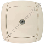 СВЕТОЗАР City light, телевизионная одинарная в сборе цвет бежевый, Электрическая розетка (SV-54215-B)