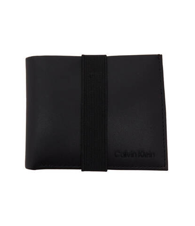 Кожаный кошелек CK SPW TECH BIFOLD 6CC W/BILL Calvin Klein - черный(K50K510910)