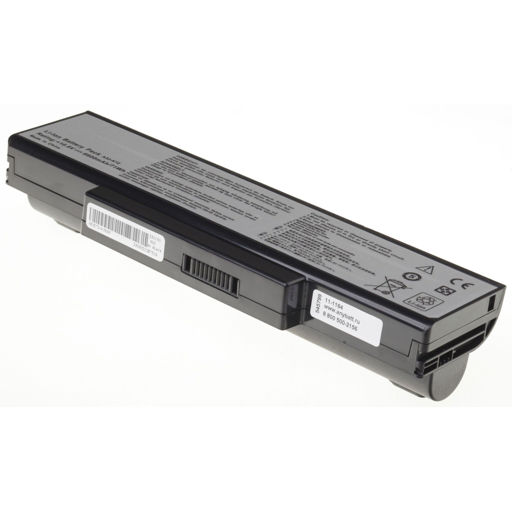 Аккумуляторная батарея AnyBatt 6600 mAh для ноутбука Asus A32-K72, A32-N71