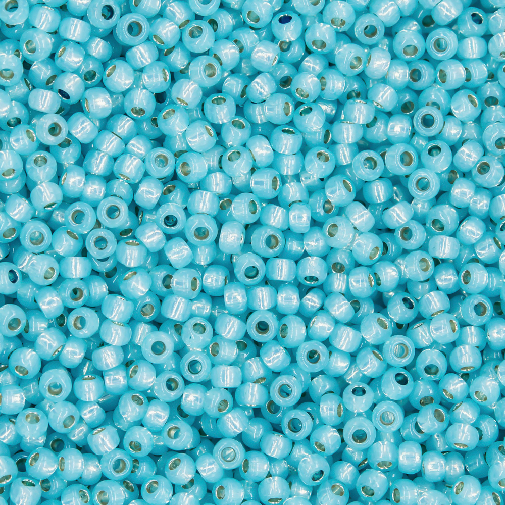 Японский бисер TOHO Round 11/0 (№PF2117), с внутренним серебрением, полупрозрачный глянцевый