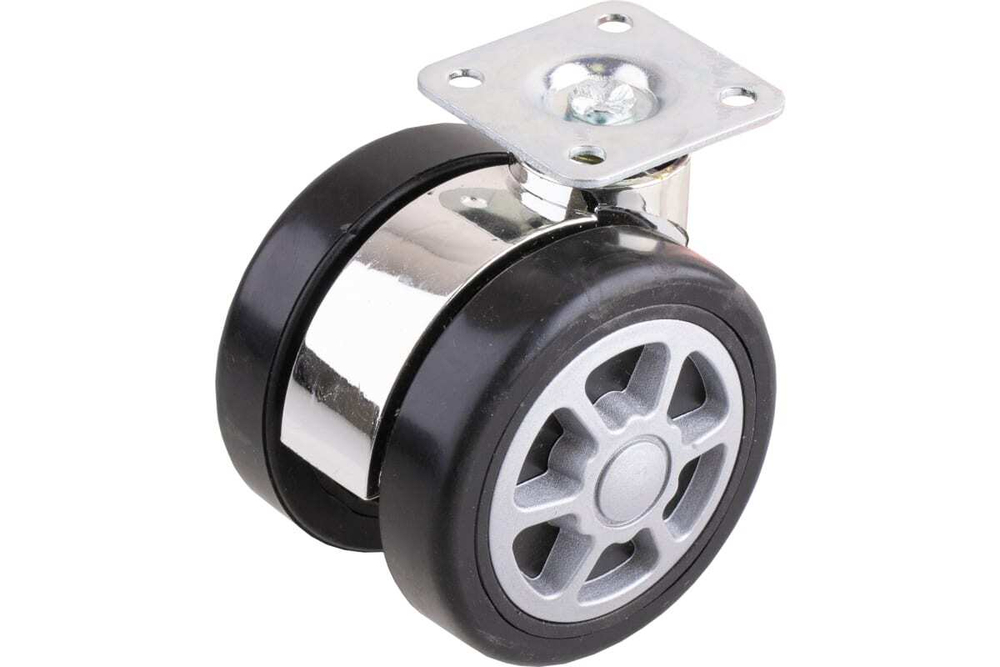 РОЛИК ДВОЙНОЙ СТРОЙБАТ НА ПЛОЩ. 60ММ (ЧЕРНЫЙ 1 ШТ)