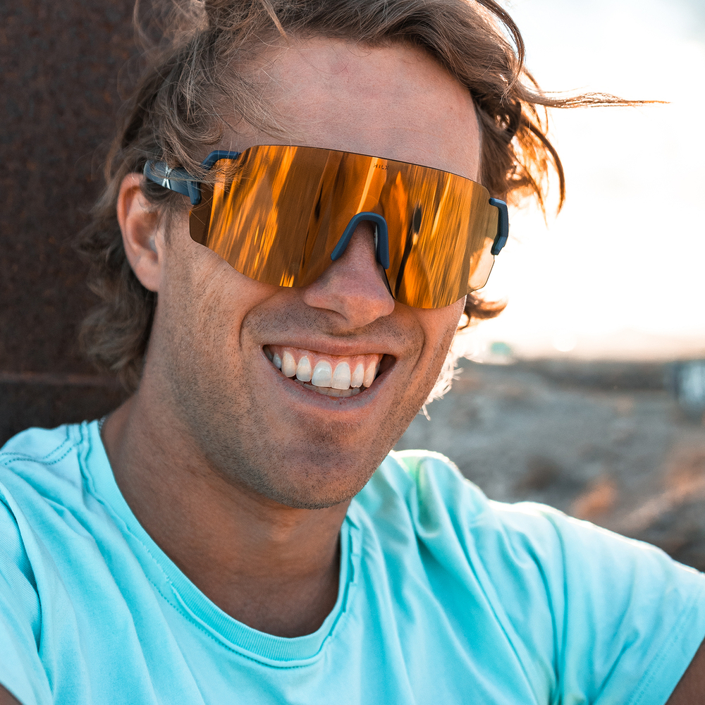 Спортивные очки HILX Savage (L) / Matt Purple Blue / Silver Lens