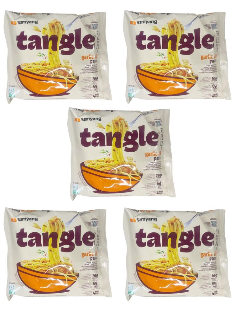Лапша чесночная Samyang Tangle Garlic Oil Pasta 100 г x 5 шт