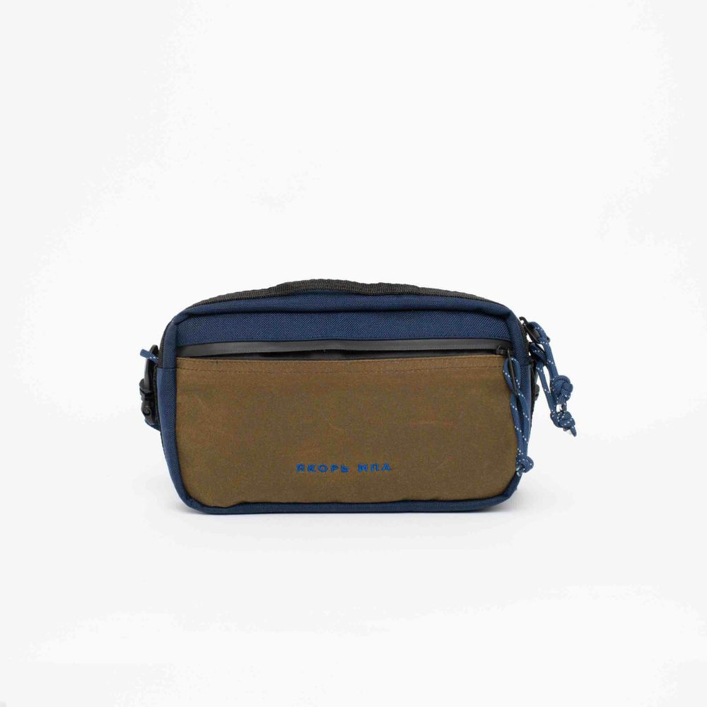 Сумка Якорь Таблетка вощеный олив / темно-синий нейлон 1000