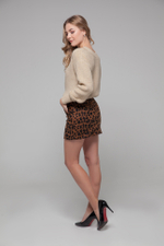 Юбка короткая леопардовая оптом