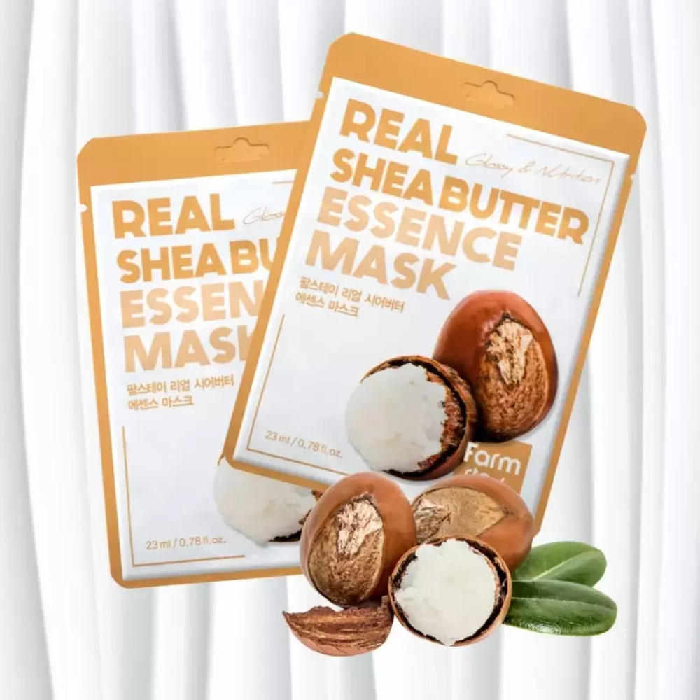 FarmStay Маска тканевая для лица с маслом ши - Real shea butter essence mask, 23мл
