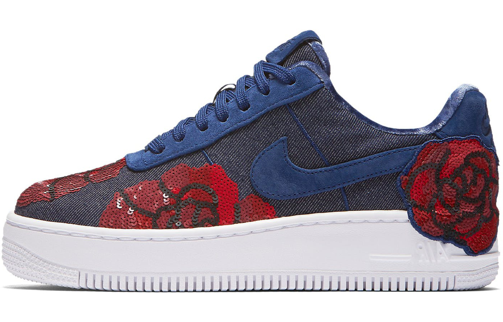 Кроссовки Nike Air Force 1 Denim Rose (Женская размерная сетка)