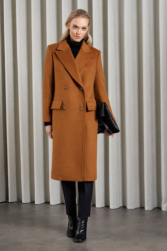 0103 Пальто женское (табак)