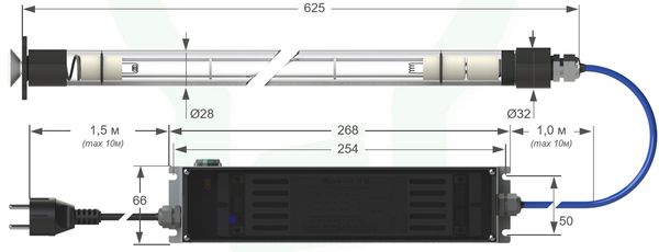 ПОГРУЖНОЙ УФ МОДУЛЬ ECO-PRO 3S-5
