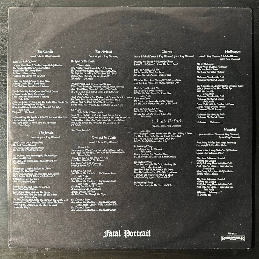 King Diamond ‎– Fatal Portrait (Голландия 1986г.)