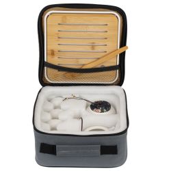 GAEM Набор для чайн церем на 4 перс, (чайник 200мл, 4 чашки 55мл, емкость/чая, подставка), L22 W22 H11 см