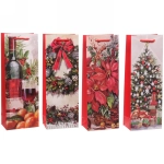 Пакет под бутылку 36*12,8*8,4 см «Праздник»,микс