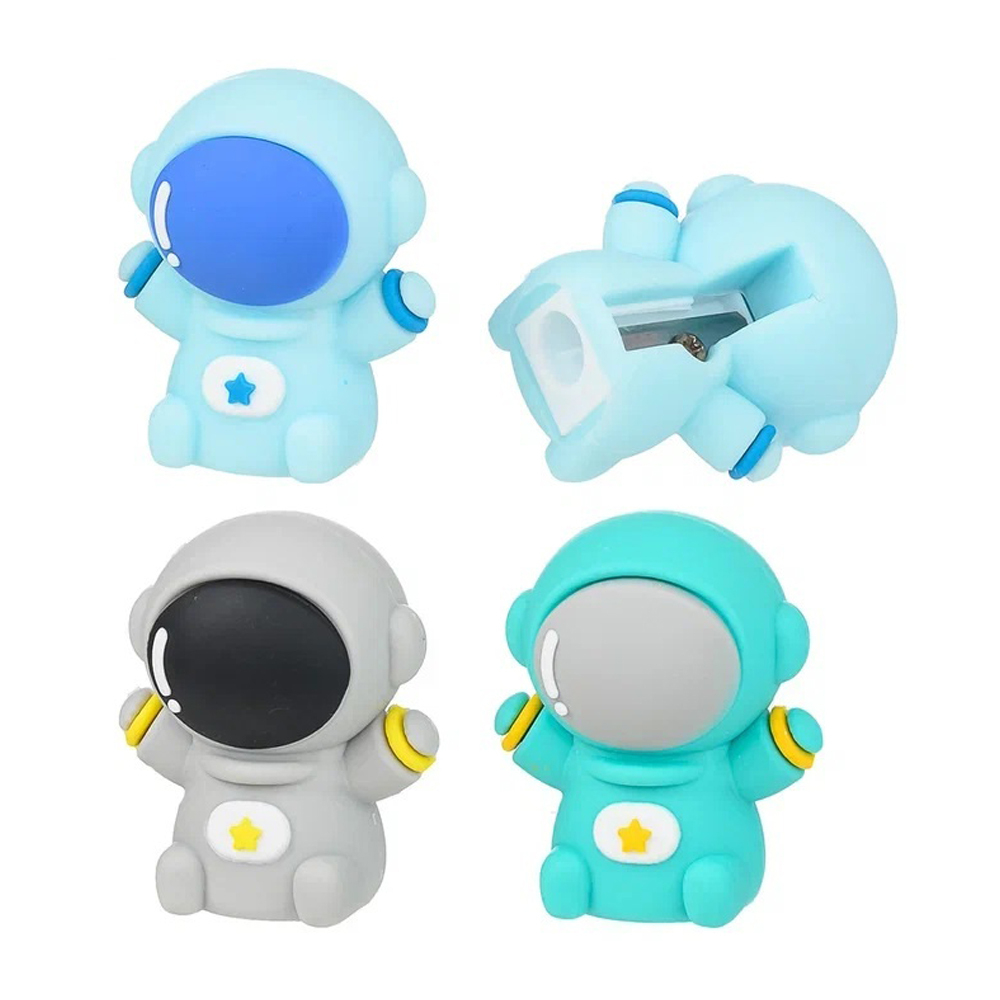 Точилка Basir, одинарная, серия "Космонавт", фигурный корпус, 4*3 см, в пластиковой упаковке