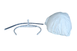 Кресло подвесное Сфера Лайт арт.BG1515 (стойка+основание.чёрн.,корзн.чёрн.,подуш.синяя. 3уп. (Б))