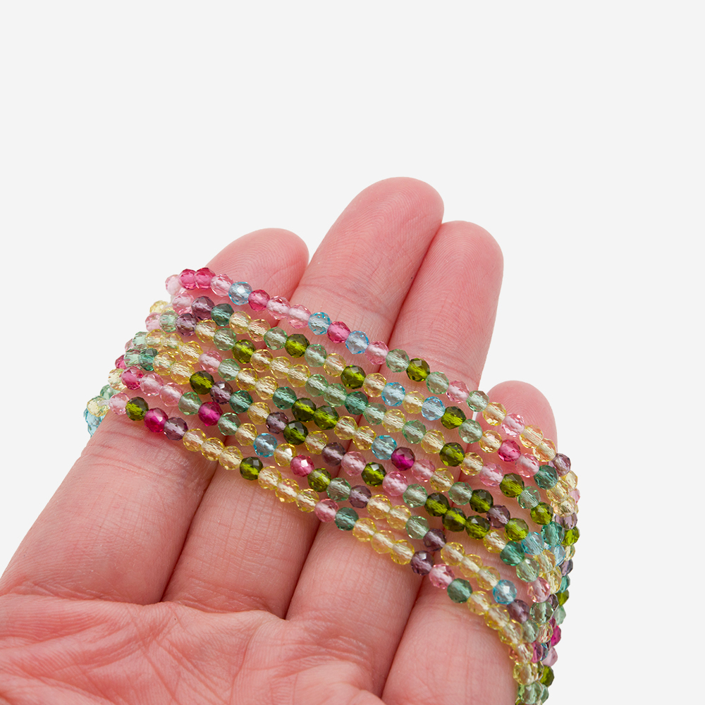 Зеленая турмалиновая шпинель синтетическая, 3мм, шар, микроогранка