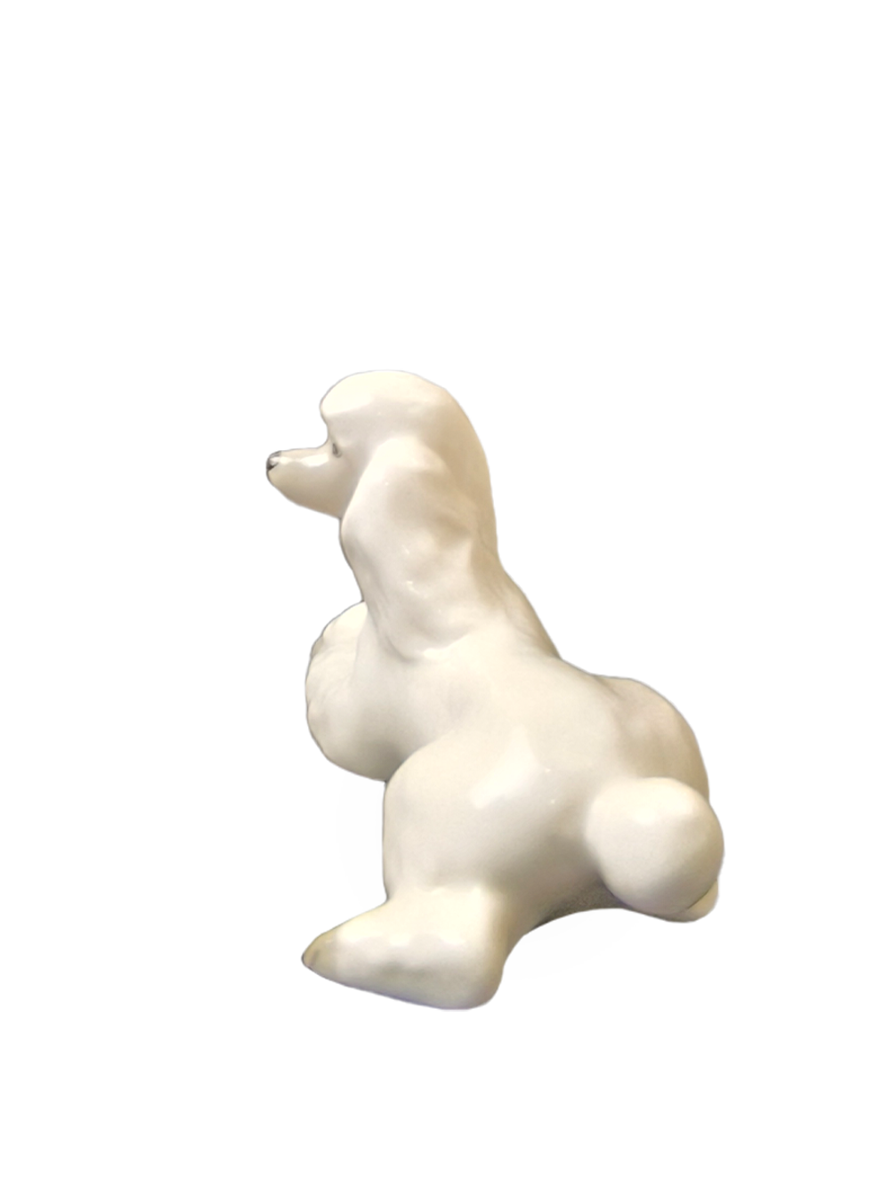 Фарфоровая статуэтка "Белый пудель" ЛФЗ