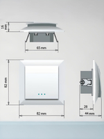 Розетка 1-я с з/к ProfiTec Optima керамика, бежевая