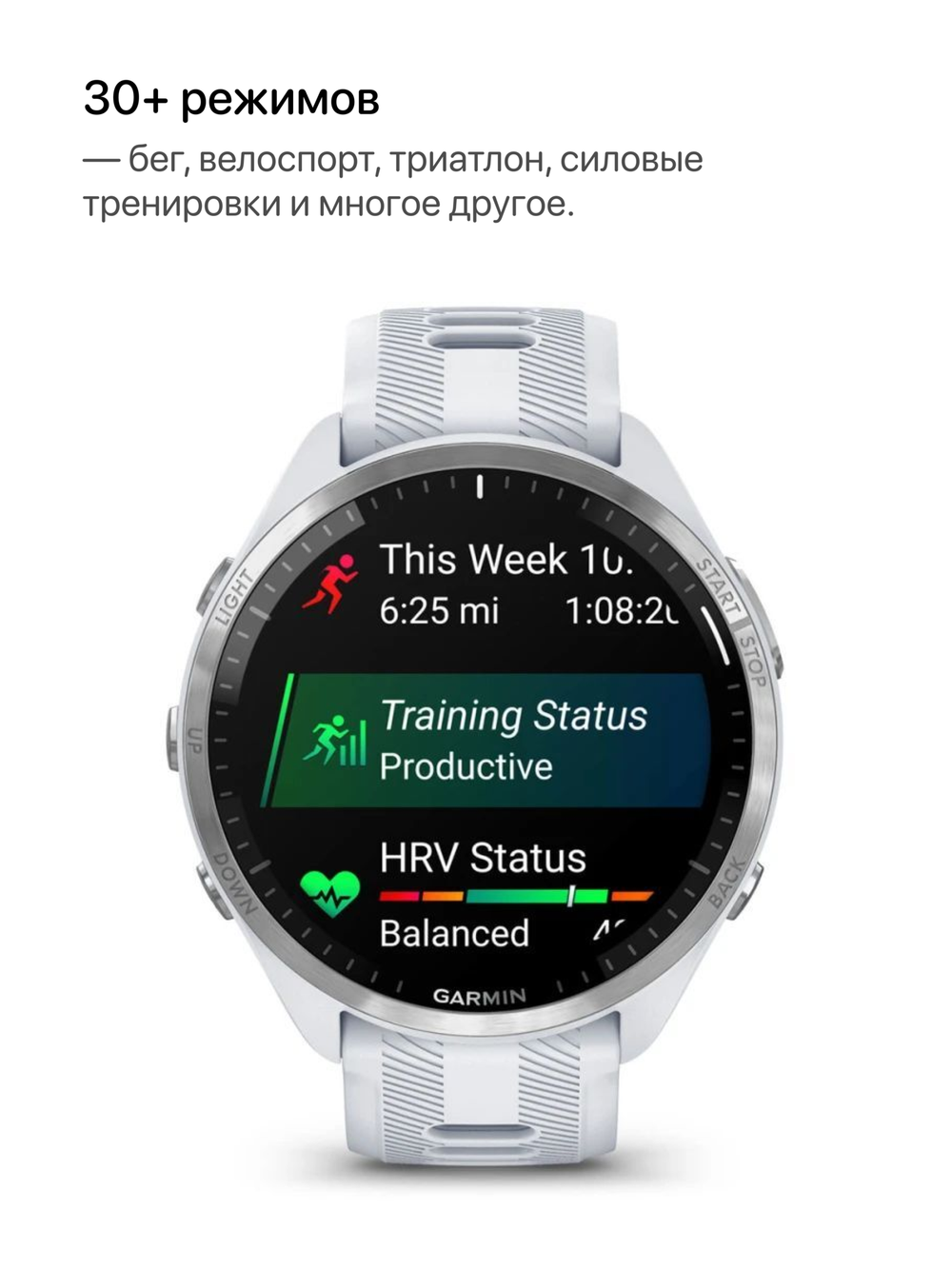 Garmin Forerunner 965 AMOLED White (модель 010-02809-81)