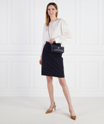 хлопковая юбка vileah BOSS BLACK - темно-синий(50490036)