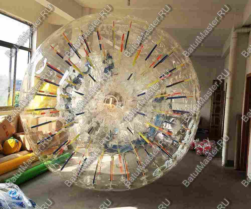 Светящийся зорб «Neo» ТПУ, диаметр 2,5 м, с усиленными сидениями