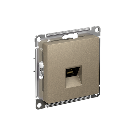 Розетка компьютерная AtlasDesign RJ45 кат.5E механизм шампань SE ATN000583