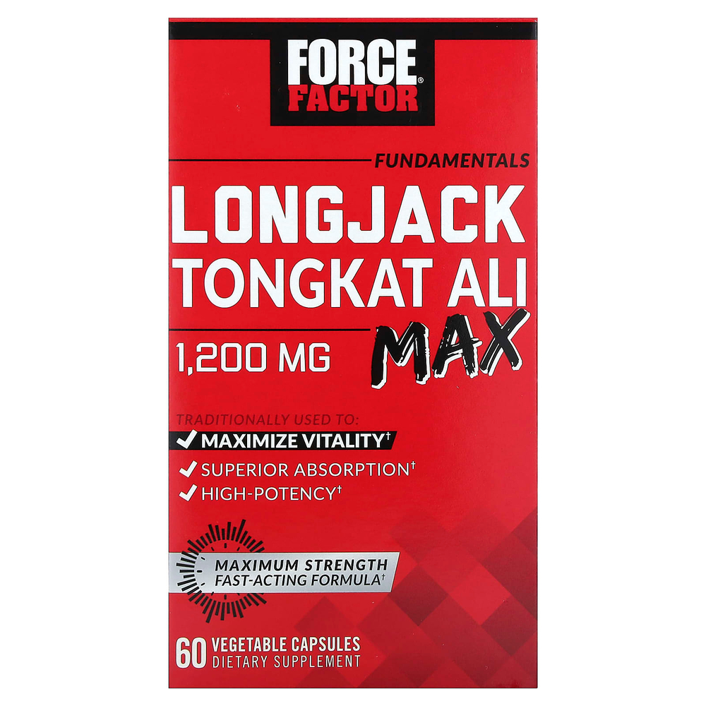 Force Factor, Fundamentals, эврикома длиннолистая, максимальная сила действия, 60 растительных капсул