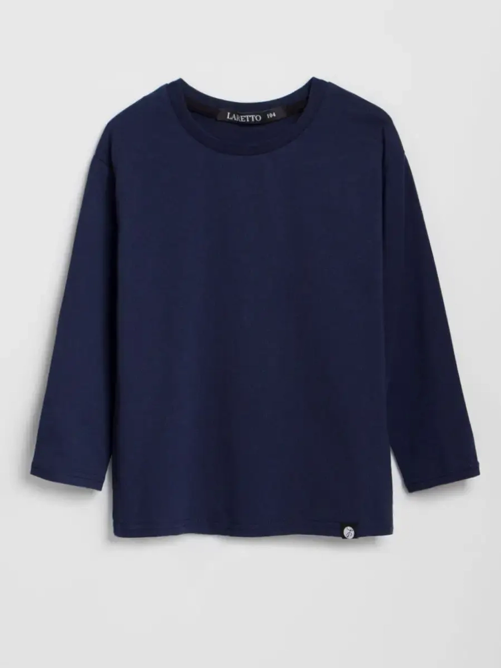 Синий лонгслив оверсайз для мальчика