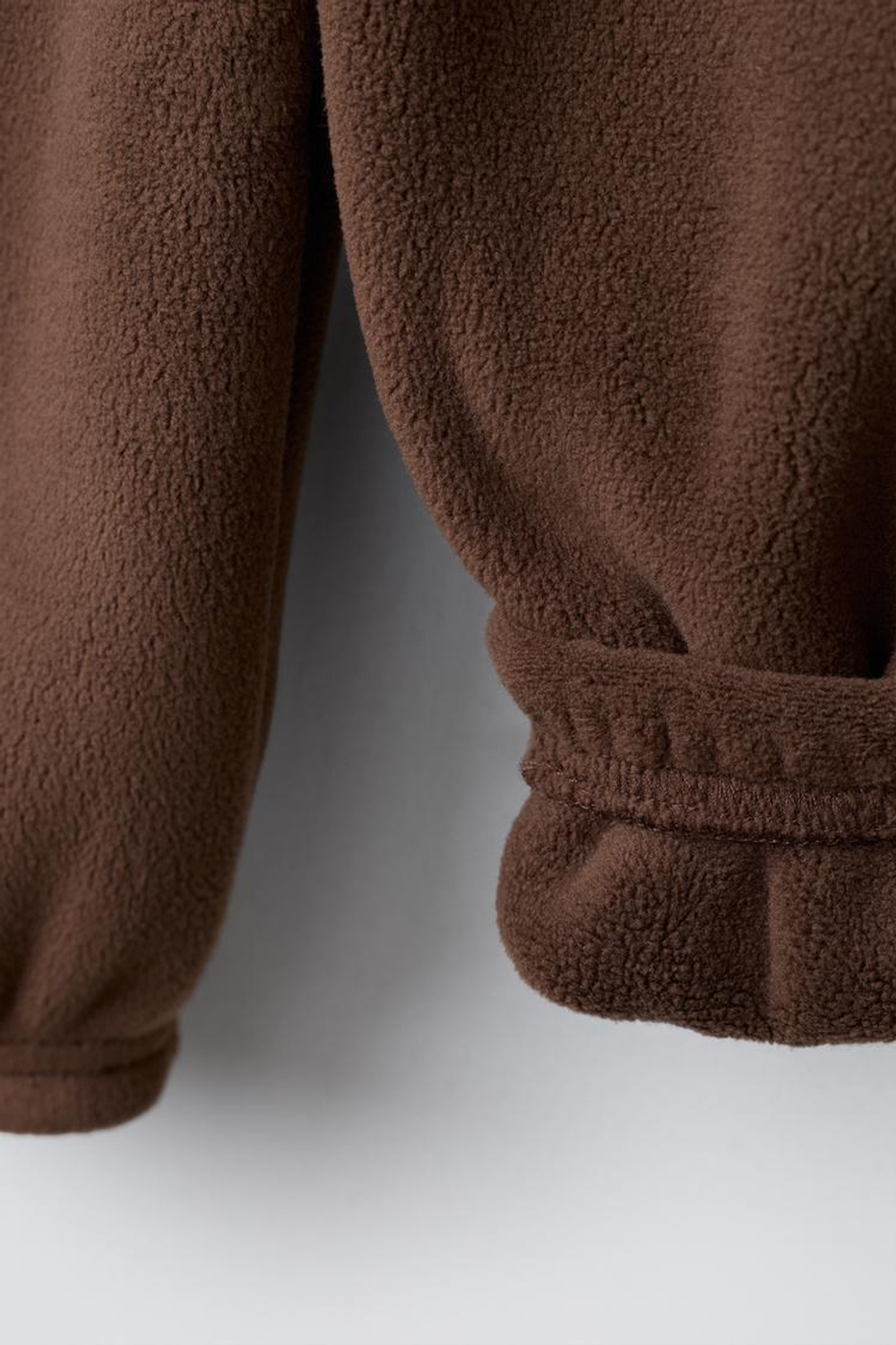 ZARA БРЮКИ-ДЖОГГЕРЫ ИЗ ФЛИСА, КОРИЧНЕВЫЙ